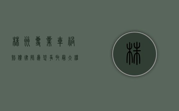 株洲专业车祸赔偿律师，为您争取最大权益的可靠伙伴