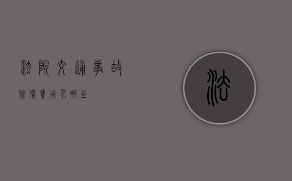 法院交通事故赔偿费用有哪些