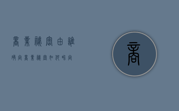 商业秘密由谁确定（商业秘密如何界定）