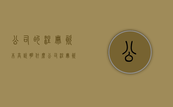 公司的注册资本高说明什么？（公司注册资本越大实力越强吗）