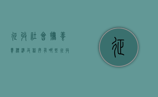 征收社会抚养费标准及程序有哪些（征收社会抚养费标准及程序有哪些规定）