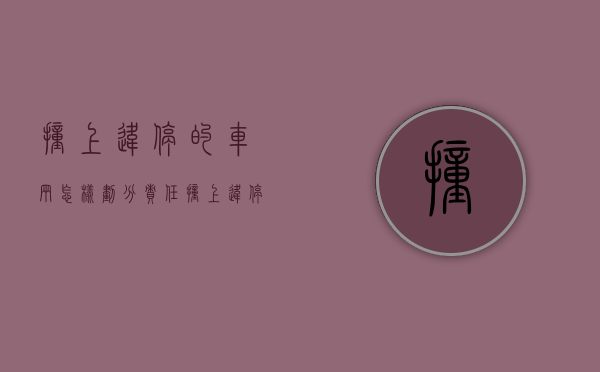 撞上违停的车辆怎样划分责任（撞上违停车）