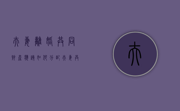 夫妻离婚共同财产应该如何分配（夫妻共同房产离婚后怎么分割）