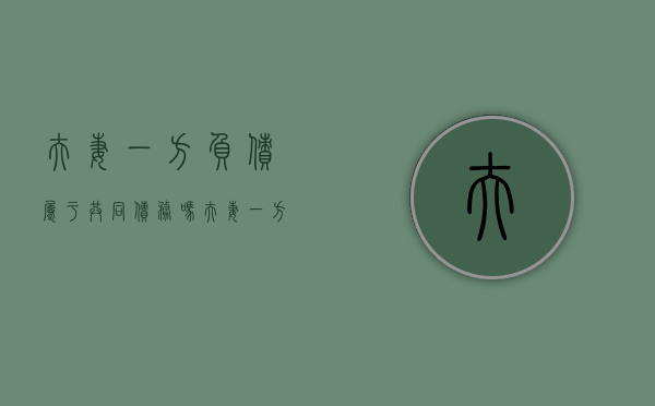 夫妻一方负债属于共同债务吗（夫妻一方负债,对共同财产如何执行）
