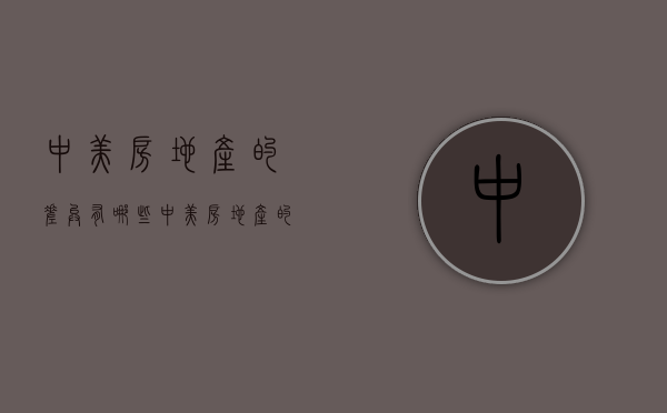 中美房地产的差异有哪些（中美房地产的差异有哪些方面）