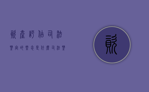 资产评估司法鉴定的概念是什么（司法鉴定资产评估相关规定有哪些）