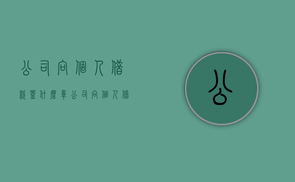 公司向个人借款盖什么章（公司向个人借款怎么写协议）
