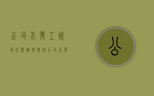 公司不发工资有什么办法解决（公司不发工资有什么办法举报）
