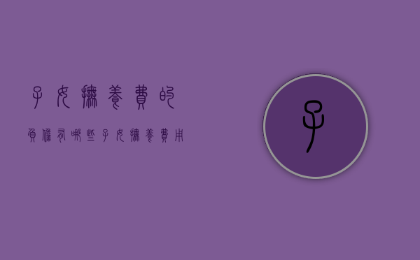 子女抚养费的负担有哪些（子女抚养费用）
