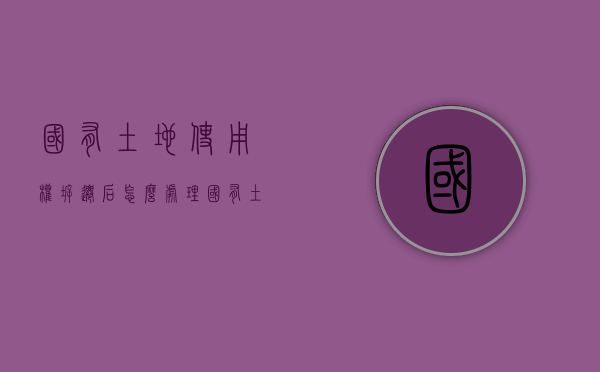 国有土地使用权拆迁后怎么处理（国有土地拆迁怎么赔）