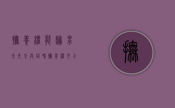 抚养权能归男方女方共同吗（抚养权可以争回来吗）