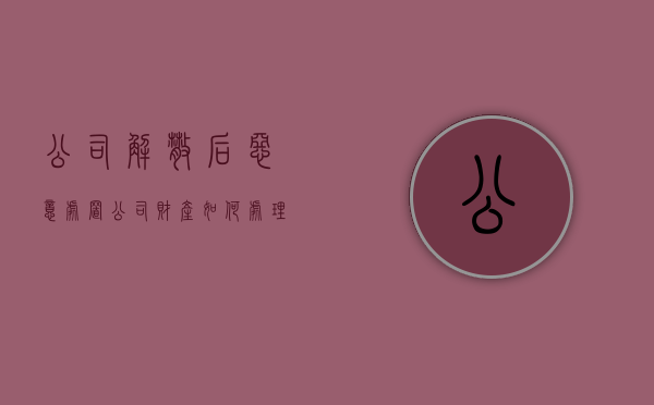 公司解散后恶意处置公司财产如何处理？（公司解散制度怎么写）