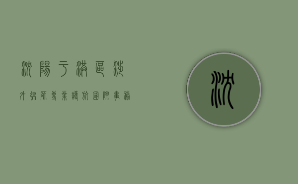 沈阳于洪区涉外律师，专业护航国际事务