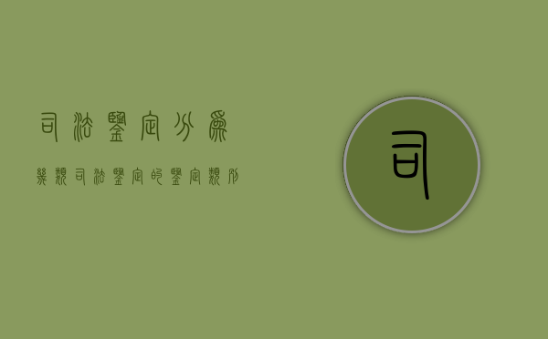 司法鉴定分为几类（司法鉴定的鉴定类别）