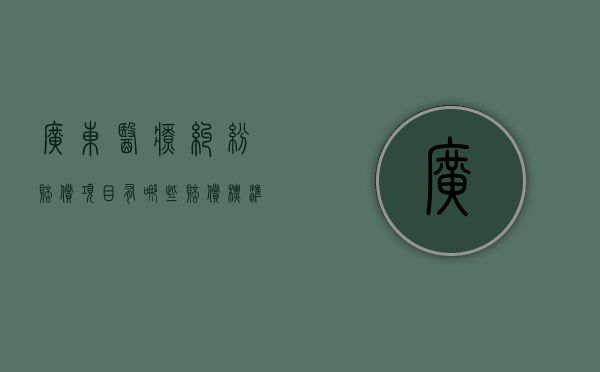 广东医疗纠纷赔偿项目有哪些，赔偿标准是怎样的？（广东医患纠纷）