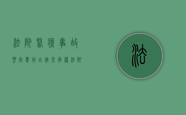 法院医疗事故鉴定费用由谁来承担（法院医疗事故鉴定流程）