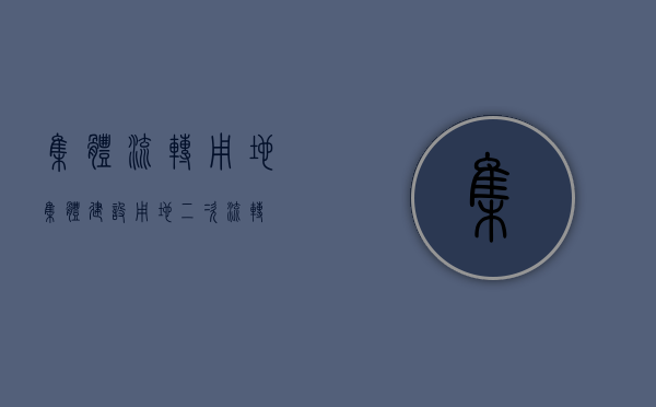 集体流转用地（集体建设用地二次流转）