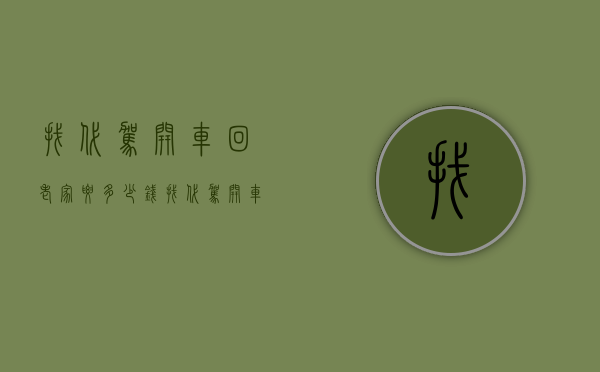 找代驾开车回老家要多少钱（找代驾开车回老家怎么样）