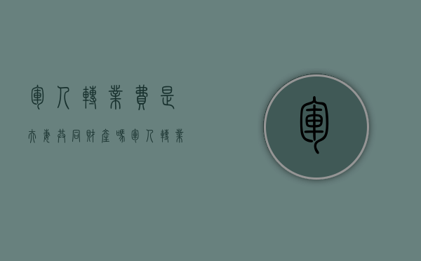 军人转业费是夫妻共同财产吗（军人转业费是夫妻共用吗知乎）
