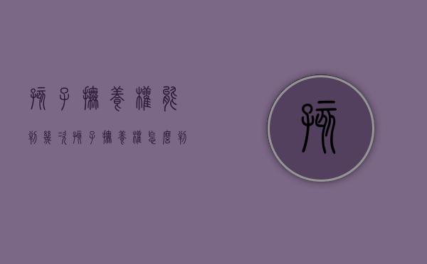 孩子抚养权能判几次（孩子抚养权怎么判的）