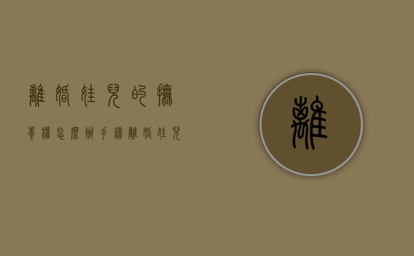 离婚娃儿的抚养权怎么办手续（离婚娃儿的抚养权怎么办理手续）