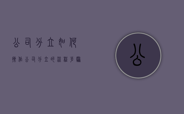 公司分立如何操作（公司分立的流程步骤及注意事项）