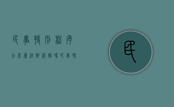 民事特别程序由基层法院管辖吗（民事特别程序案件是否需要开庭）