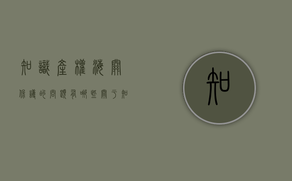 知识产权海关保护的问题有哪些（关于知识产权海关保护备案,海关总署）