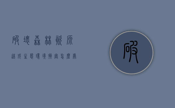 破坏森林资源造成生态环境损害怎么处罚的（破坏森林资源造成生态环境损害的属于什么诉讼）