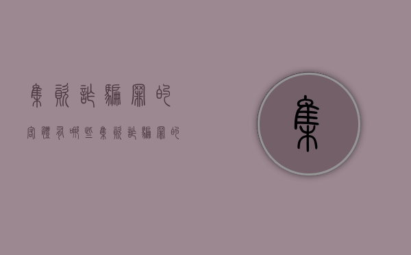 集资诈骗罪的客体有哪些（集资诈骗罪的客体是什么）