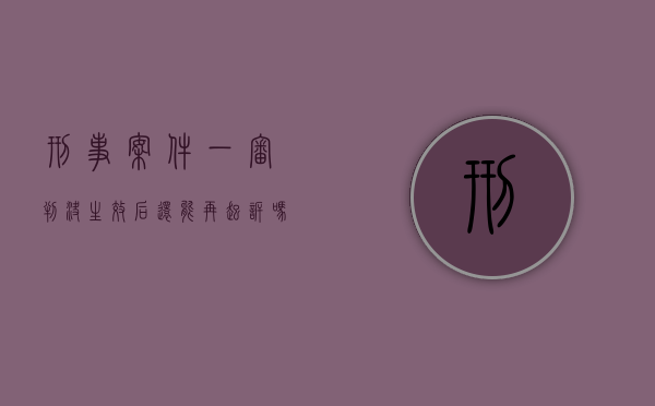 刑事案件一审判决生效后还能再起诉吗（一审期间有新事实影响定罪怎么办）