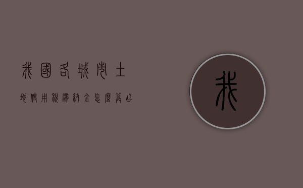 我国各城市土地使用税滞纳金怎么算出来的呢（土地税的滞纳金怎么计算）