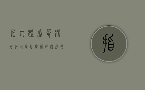 指示证券质权的设定是怎么样的（证券是持券人拥有特定民事权利的书面凭证）