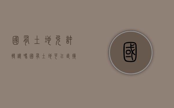 国有土地允许转让吗（国有土地可以直接卖给个人吗）