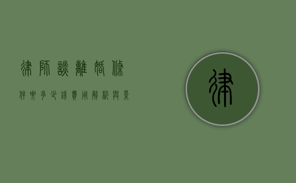 律师谈离婚条件要多少钱，费用解析与影响因素