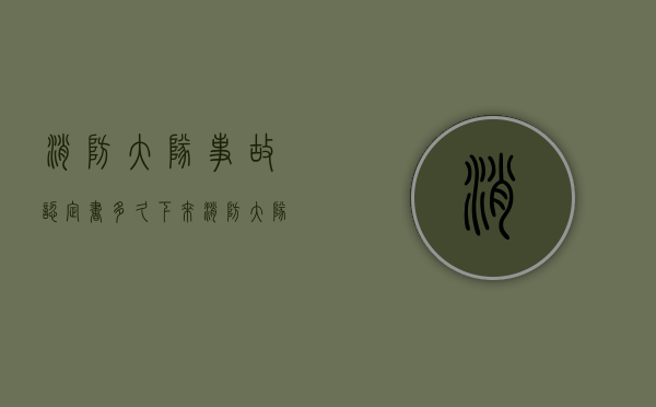 消防大队事故认定书多久下来（消防大队火灾事故认定书）