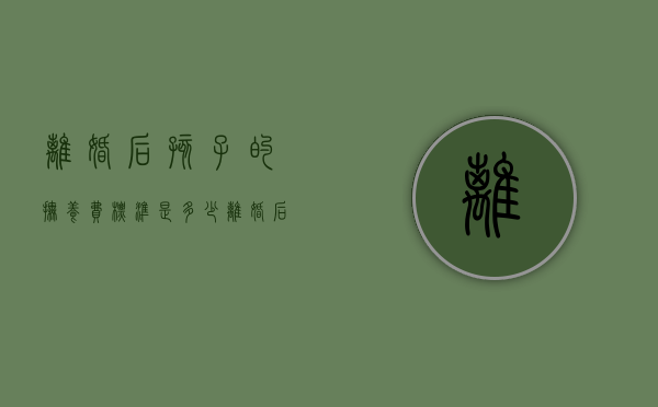 离婚后孩子的抚养费标准是多少（离婚后孩子的抚养费怎么给）