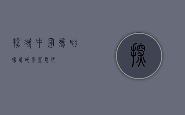 探寻中国聋哑律师的数量现状