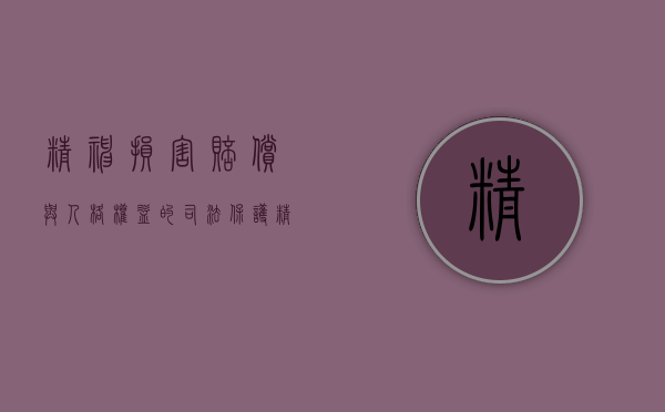 精神损害赔偿与人格权益的司法保护（精神损害赔偿的主张）