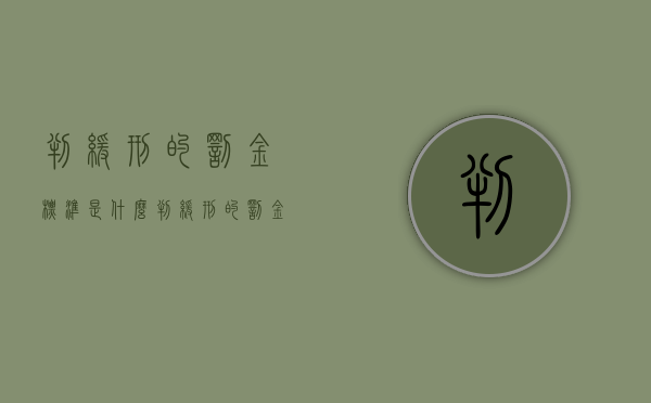 判缓刑的罚金标准是什么（判缓刑的罚金标准是什么时候执行）
