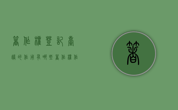著作权登记台账的作用有哪些（著作权作品登记原则）