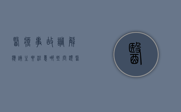 医疗事故调解应该主要注意哪些问题（医疗事故纠纷调解委员会）