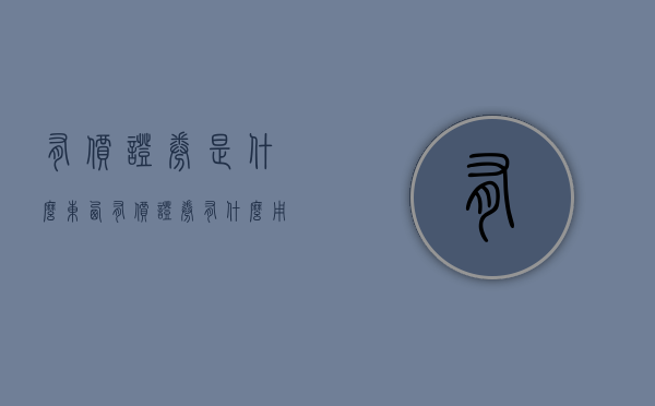 有价证券是什么东西（有价证券有什么用）
