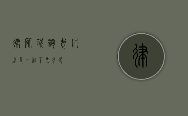 律师咨询费用，究竟一个下是多少？