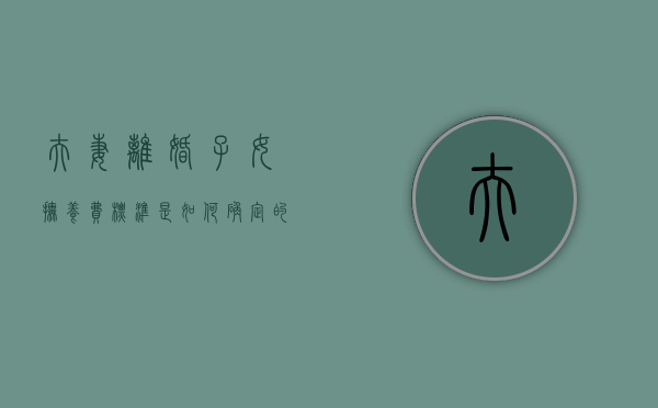 夫妻离婚子女抚养费标准是如何确定的（夫妻离婚 孩子抚养费问题）
