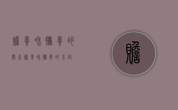 赡养和抚养的关系?（赡养和抚养的不同）