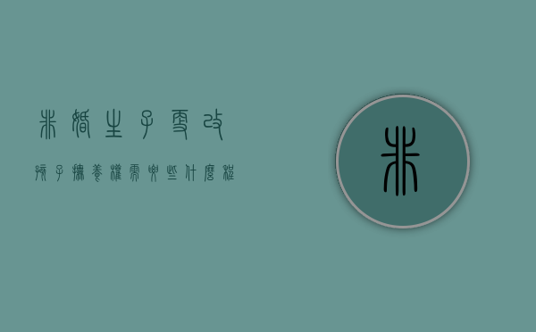 非婚生子更改孩子抚养权需要些什么程序（非婚生子女抚养问题）