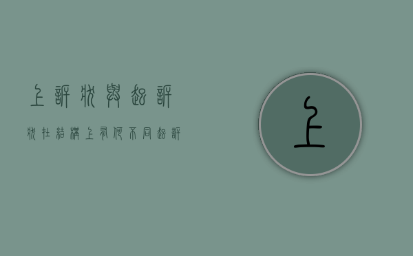 上诉状与起诉状在结构上有何不同（起诉书和上诉书一样吗）