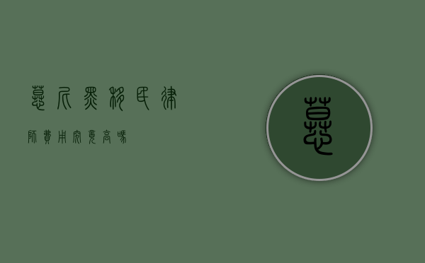 慕尼黑移民律师费用究竟高吗？