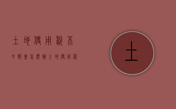 土地使用税不申报会怎么办（土地使用税忘记交怎么办）